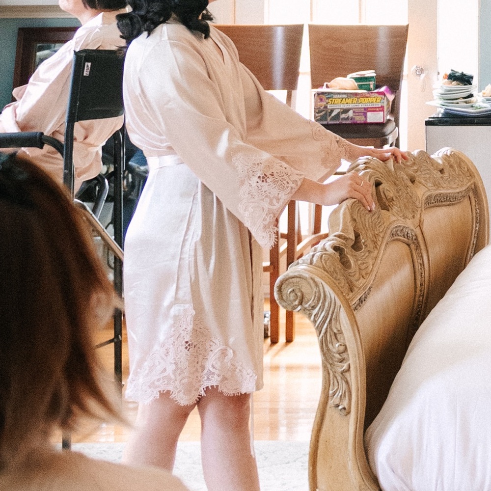 New Untamed Petals Gardenia robe -cream/blush, L/XL